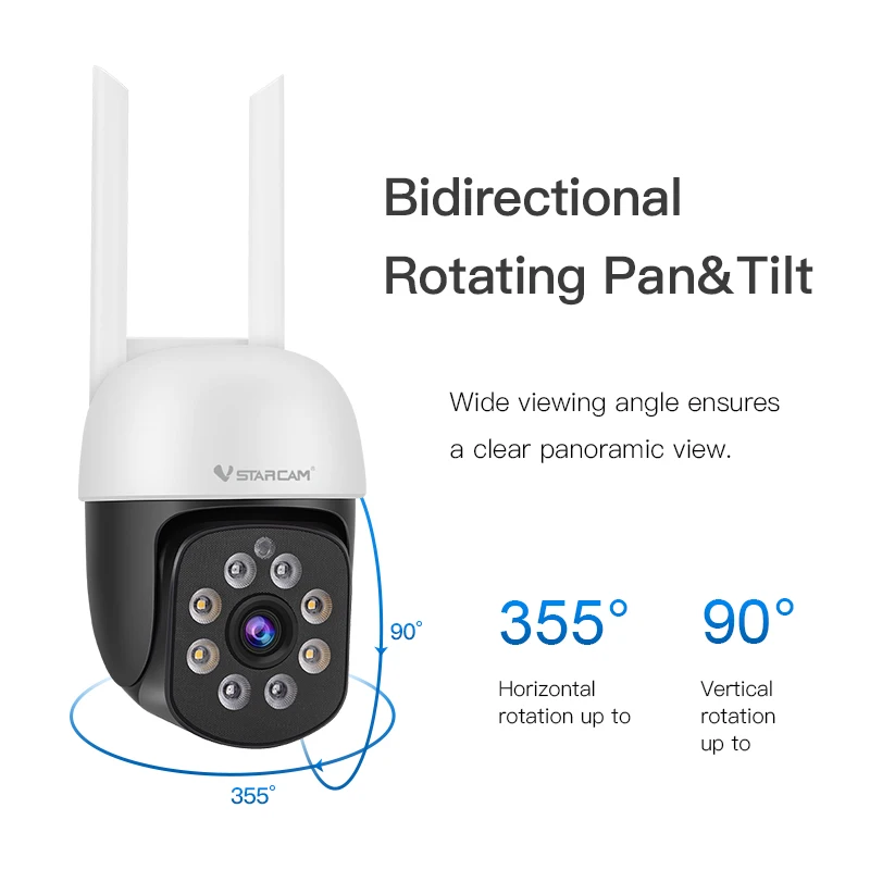 Vstarcam C662 3MP 1296P Wireless PTZ IP Dome Camera Full Color AI Humanoid Detection Home Security CCTV Baby Monitor