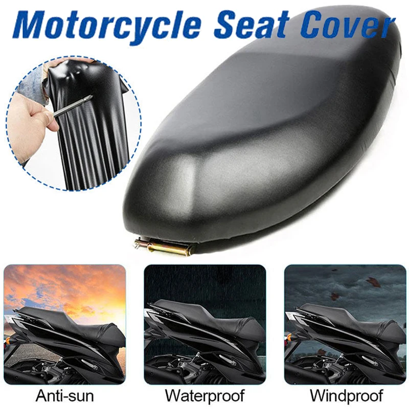 

80/88cm Motorcycle Seat Cushion Covers Universal Elastic PU Leather Waterproof Sunscreen Seats Protective Cover Moto Accessories