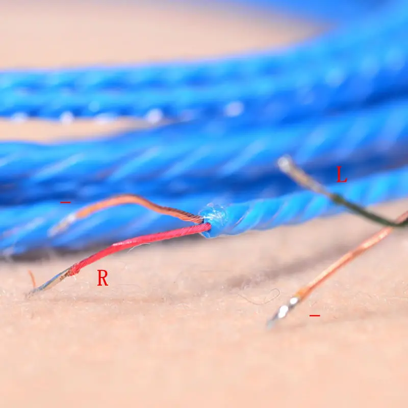 Aipinchun 3,5 мм 3-полюсный разъем для самостоятельного ремонта аудиокабеля наушников OFC провод синий шнур AA0232