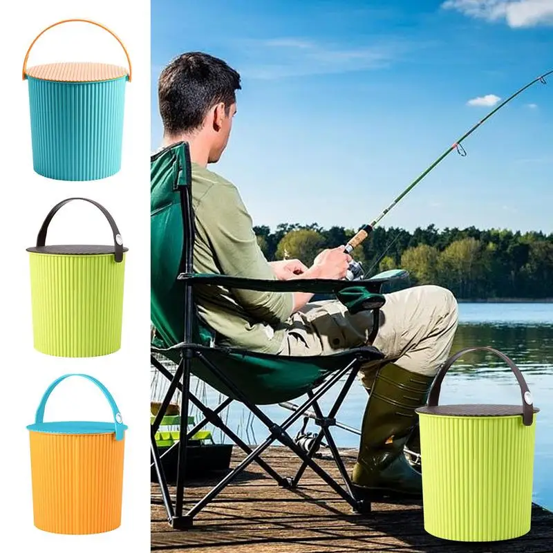 

Portable Storage Bucket Paint Bucket With Lid And Handle Fashionable Garbage Can Water Bucket Kitchen Bathroom Accessories