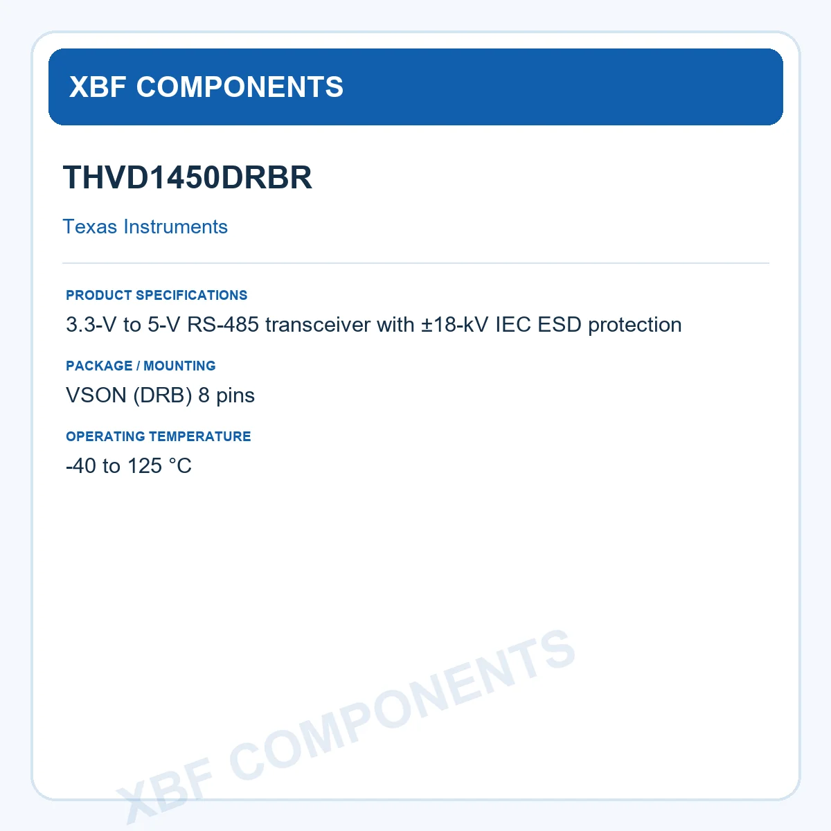 Texas Instruments THVD1450DRBR Interface / Isolation / Protection