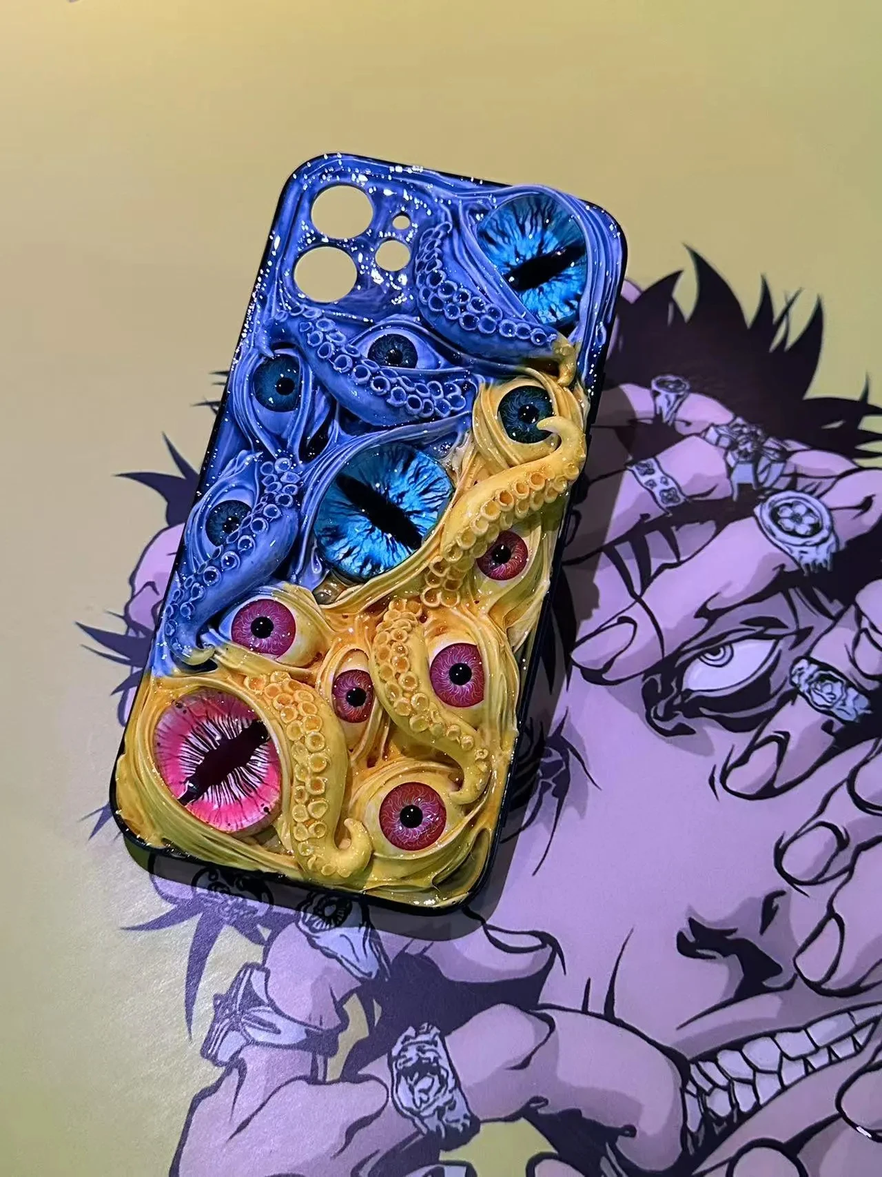 Cthulhu Tentacles Glowing Eyes Phone Case for iPhone 17 16 Pro Max 15 14 12 Mini 11 13pro, Halloween Horror Phone Case - Image 5