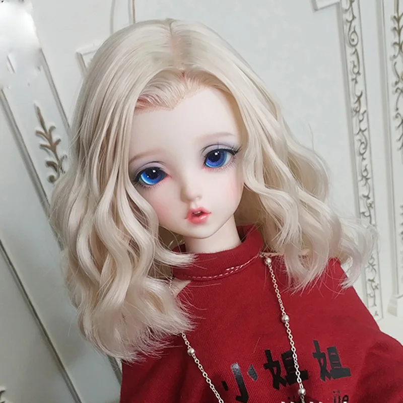 Nieuwe Stijl 1/3 1/4 Bjd Pruik Hoge Temperatuur Golvende Draad Bjd Pruik SD Voor BJD Pop Pruik