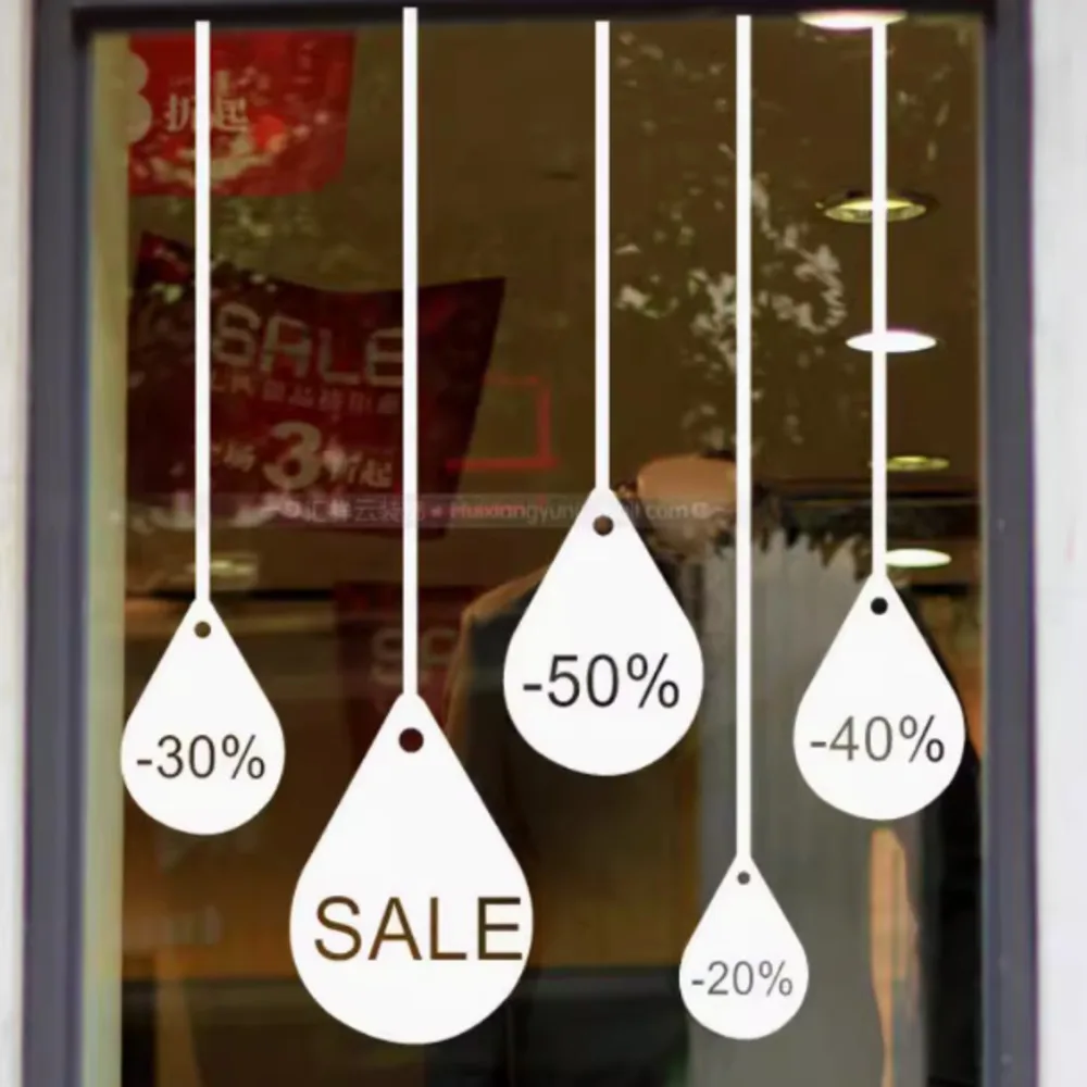 Venta Letrero especial tienda ventana tienda puerta de vidrio publicidad promoción cartel pegatina de pared 88*65cm