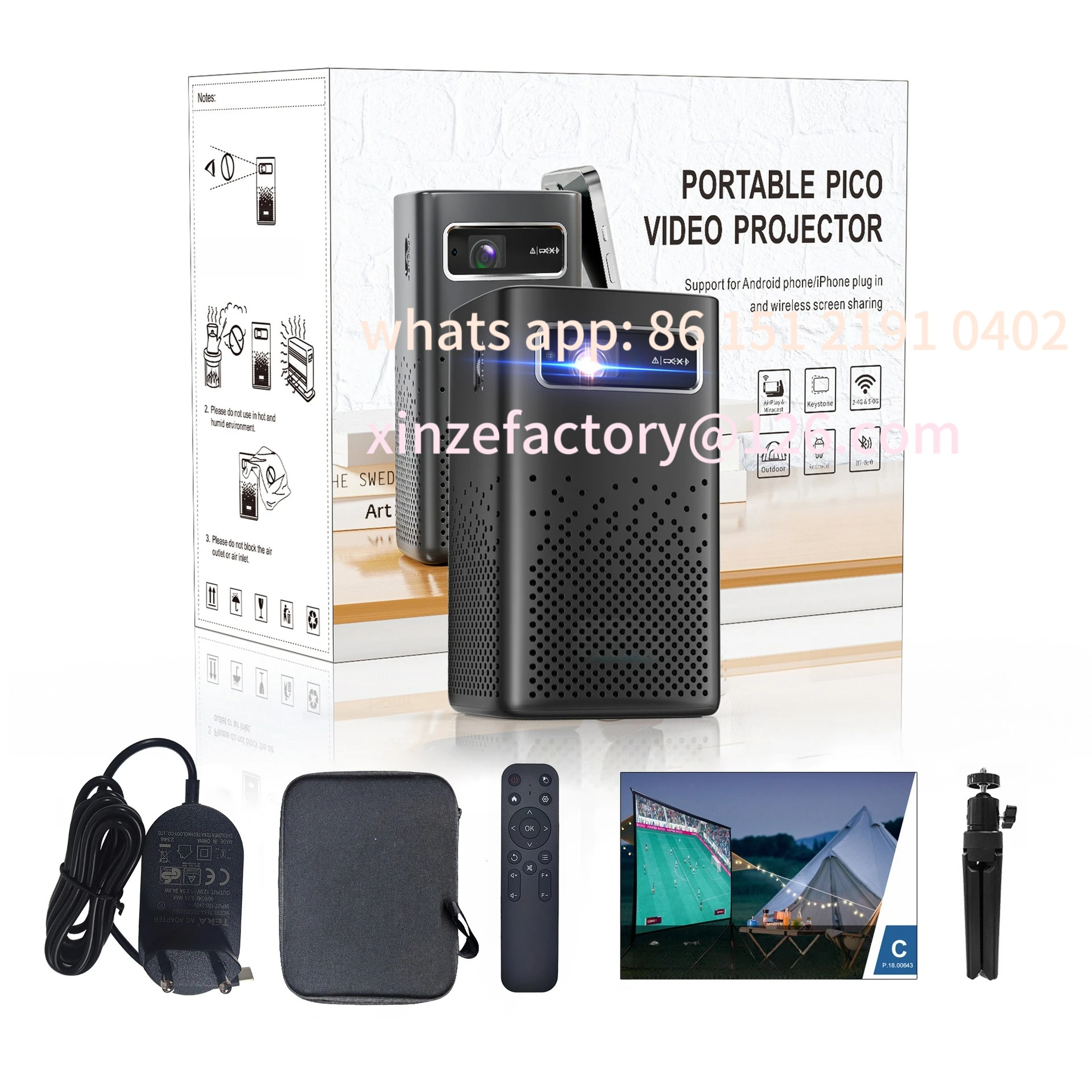 

Customizable projector home c900 portable built-in battery 4K ultra high definition auto focus dlp projector