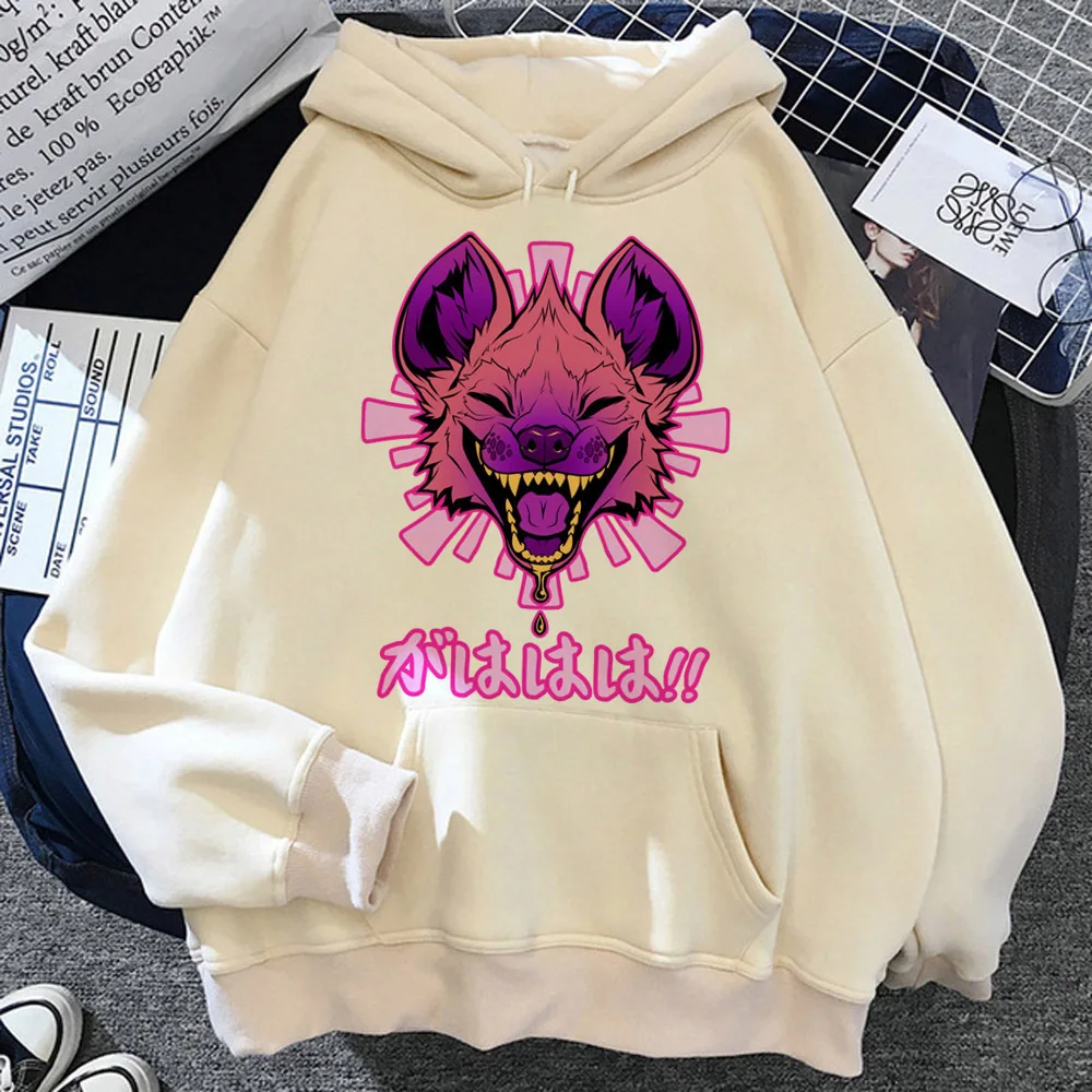 Furry hoodie patterned graphic Japanese anime funny teen pullover winter casual wear athleisure soft fabric