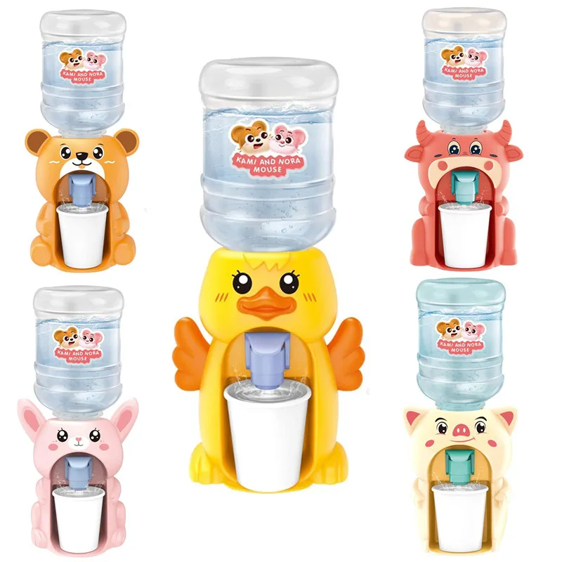 미니 정수기 장난감 어린이용 시뮬레이션 동물 인형집 역할 놀이 주방 용품 음료 귀여운 선물 오리 토끼