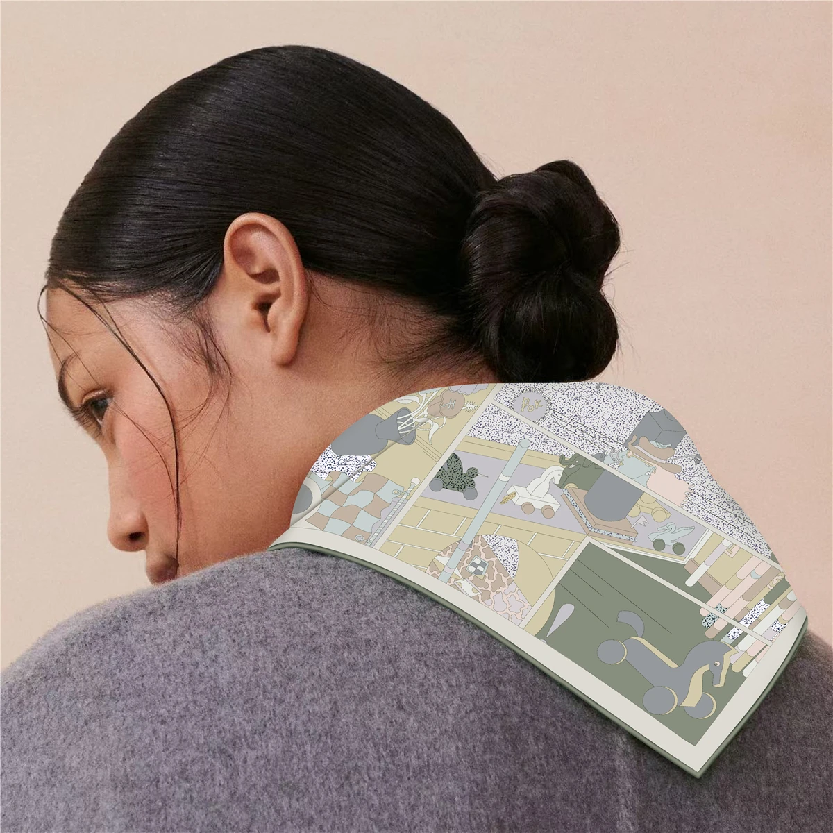 

Luxury Small Silk Twill Scarf 53 Women Square Shawl Double Faced Scarves Herms Roller Edge Mother Gift Bag Head Hair Accessories