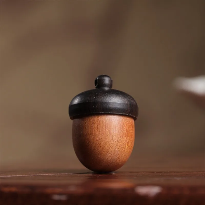 الخشب جوفاء منحوتة الروائح زجاجة مزهرية صغيرة معبد سيارة معلقة الديكور العطر الناشر زجاجة مختومة جرة قلادة #3