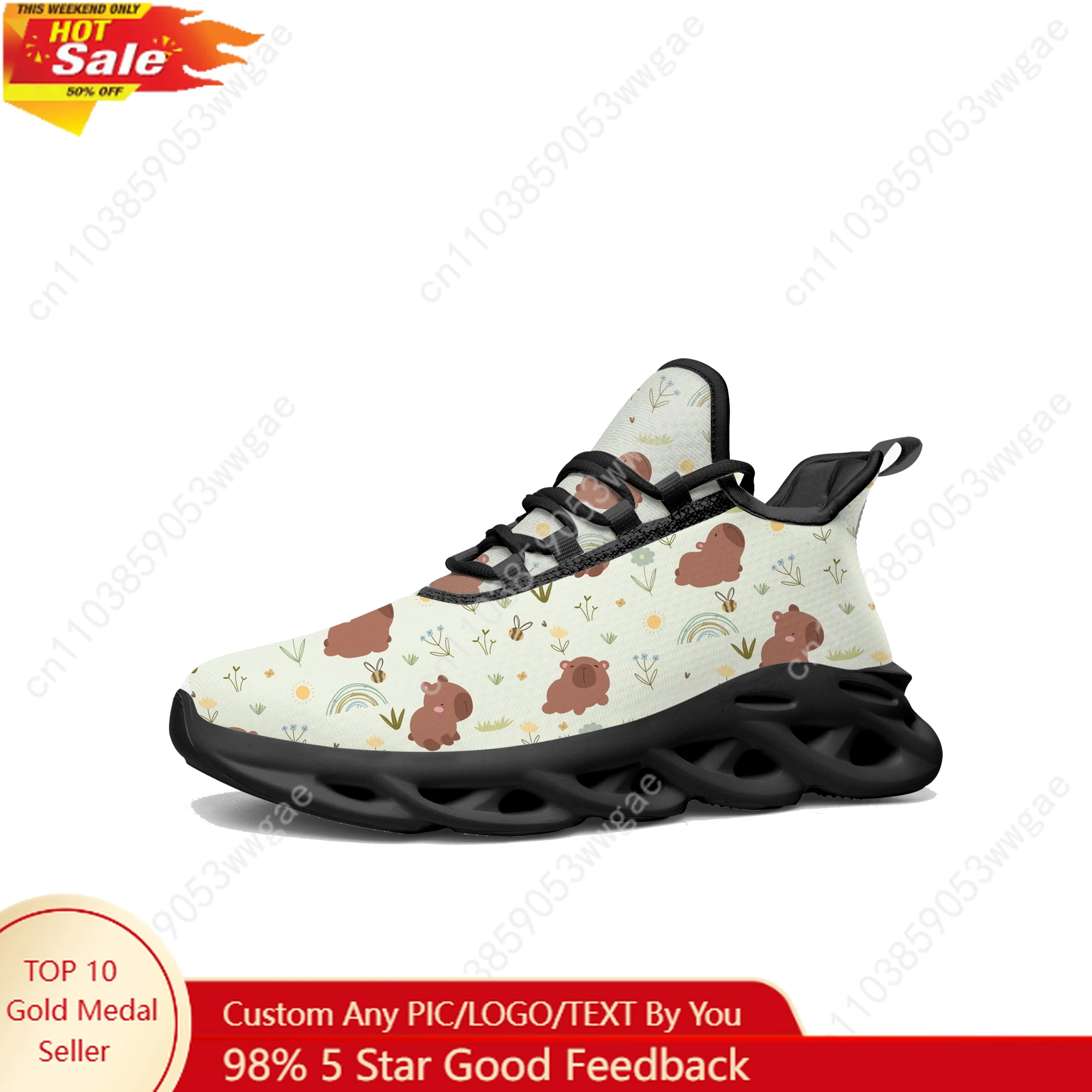 

Capybara Lace Mesh Shoes Flat Sneaker Mens Womens Sport Running Shoes Sport Sneakers Comfortable Cartoon Customized Footwears