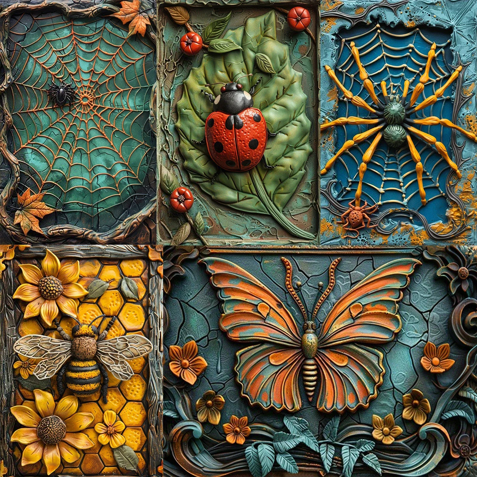 

1Pc Vintage Metal Insect Wall Art Plaque Sign Perfect for Cafe Man Cave Bar Bedroom Garden Home Garage Kitchen Club Office Decor