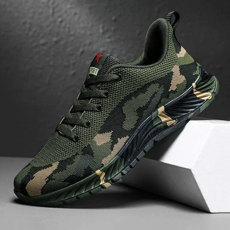 

Men's Camouflage Sneakers Casual Lovers Fashion Breathable Women Outdoor Sports Light Walking Vulcanized Flying Shoes
