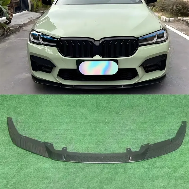 

For BMW 5 Series M5 F90 G30 G38 2018-2023 Real Dry Carbon Fiber Front Lip Front Bumper Lower Lip Under Spoiler Splitter Body Kit