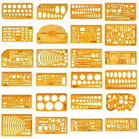 Template Measuring Ruler Circular Oval Ruler Durable K Resin Drawing Design Furniture Architect Template Drafting Ruler 2
