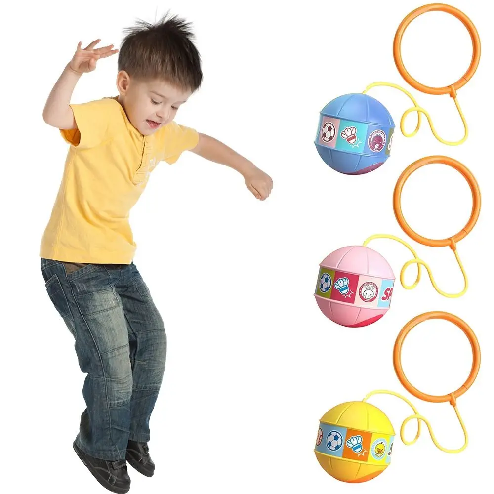 New Bouncy Ball Glowing Bouncing Ball ABS Fitness Toy Training Ankle Skipping Toy Portable Glowing Jumping Ball for Kids