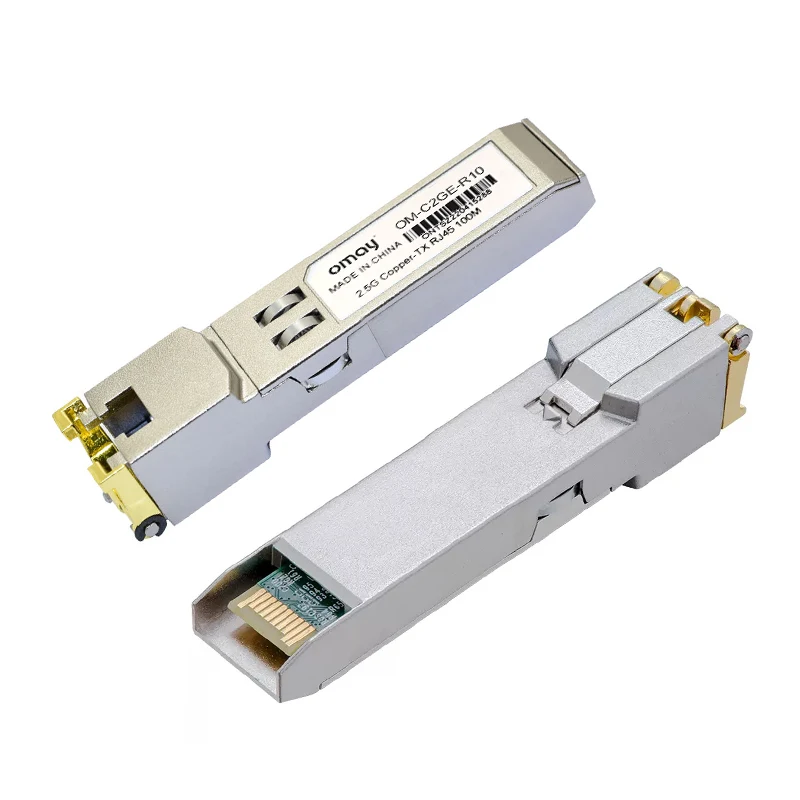 2.5G RJ45 Copper SFP Module 2.5GBase-Tx Ethernet Fiber Optic FTTH Compatible with Cisco/Mikrotik Switch 100m