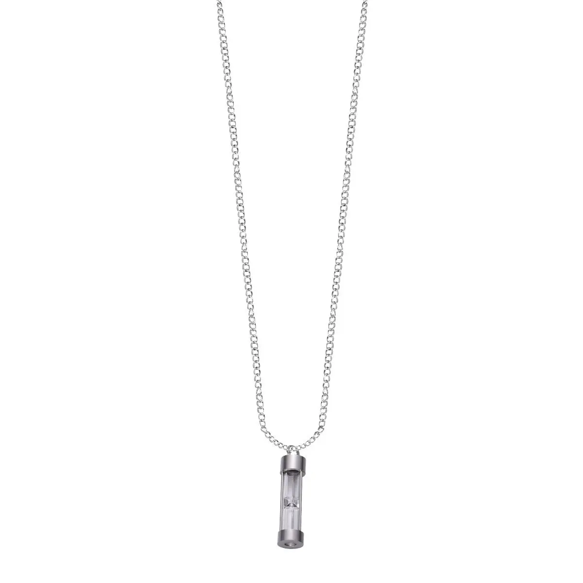 Bone Ash Necklace Stainless Steel Memorial Cremation Jewelry Sand Glass Urn Pendant Perfume Bottle for Loved Ones