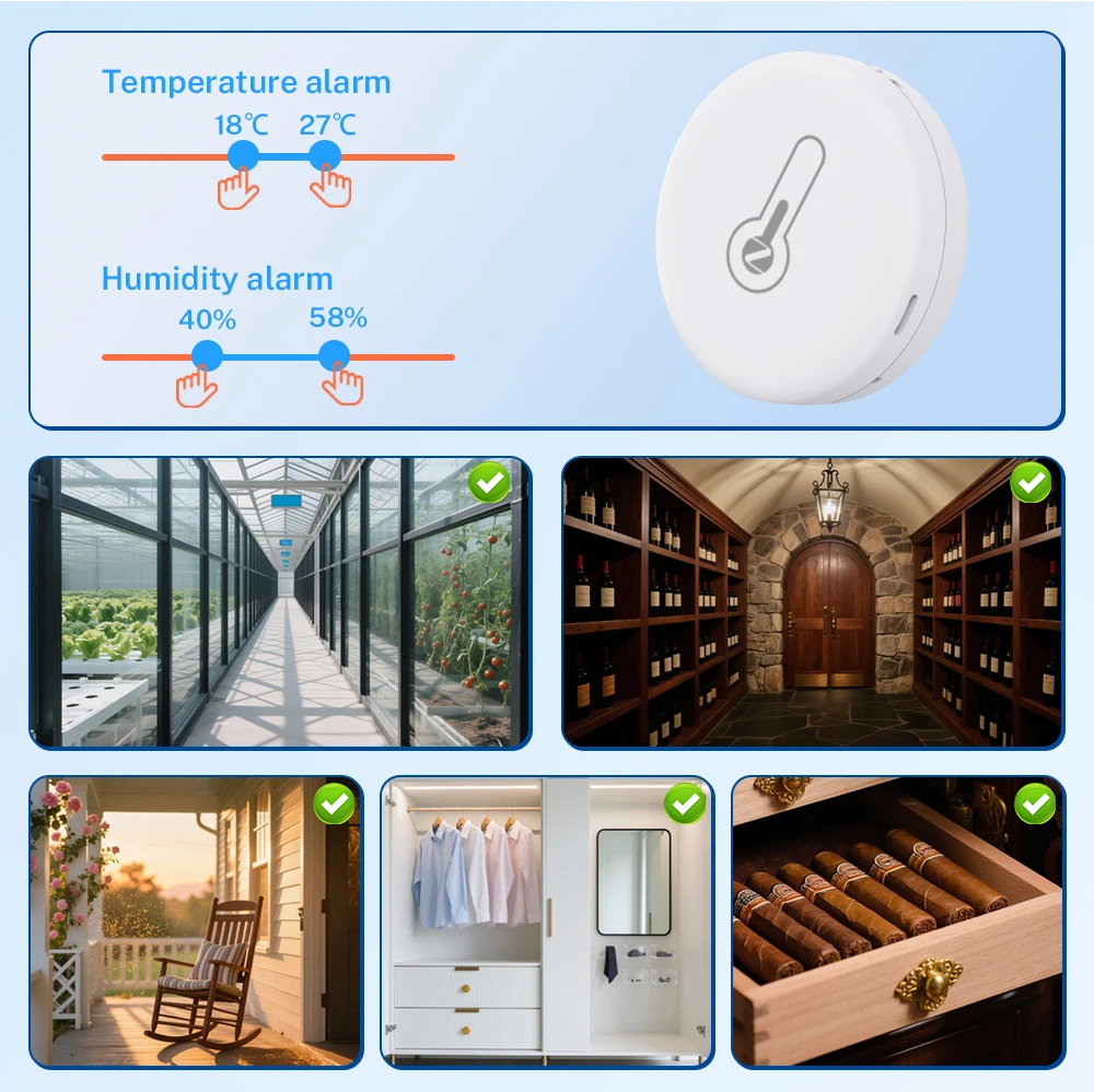 Tuya Zigbee Temperature Humidity Sensor Required Tuya Zigbee Gateway APP Remote Control Works with Yandex Alexa Zigbee2Mqtt ZHA view 5