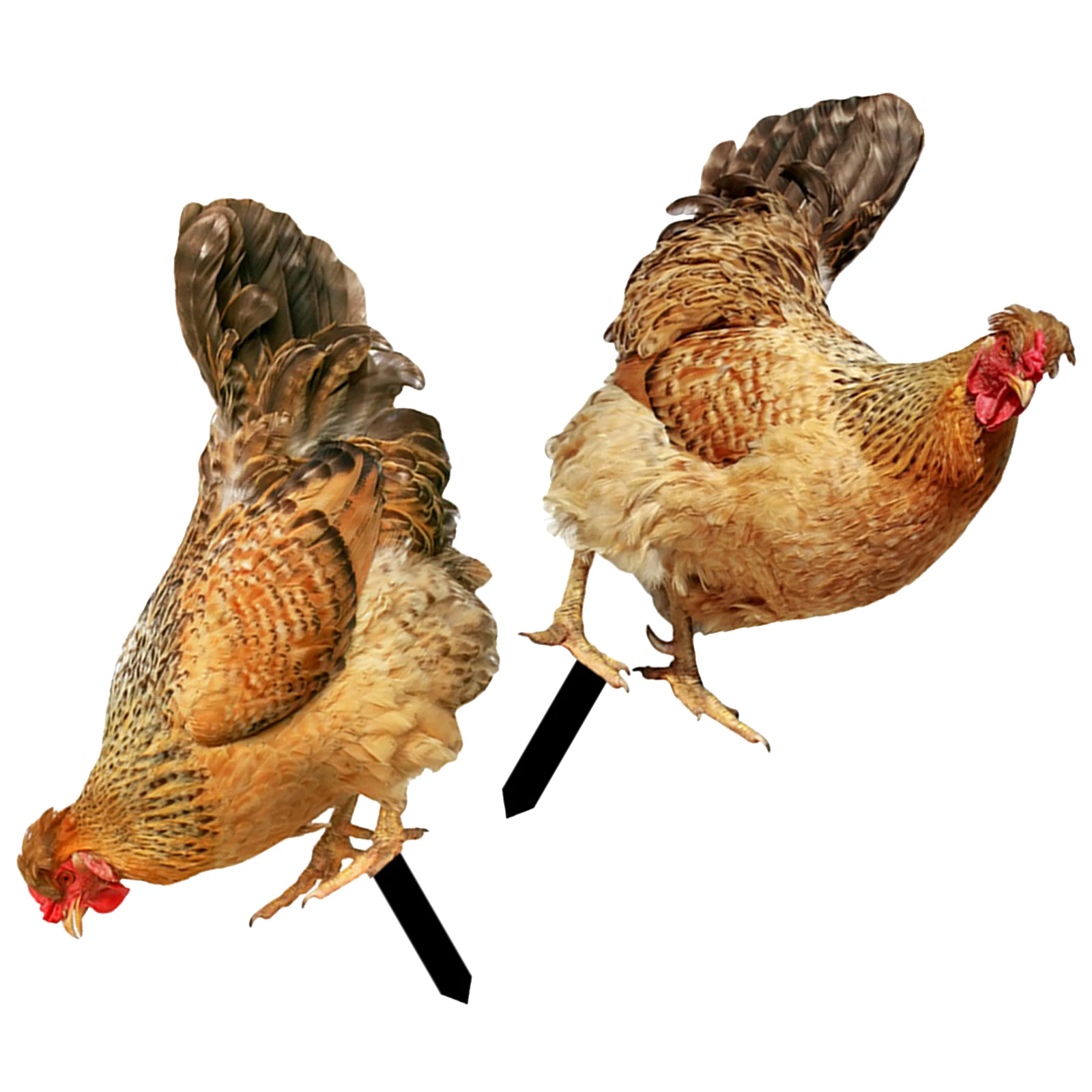 

2Pcs Acrylic Garden Chicken Yard Stake Realistic Decorative Lawn Ornament Garden Accessory Yard Sign Outdoor Adornment