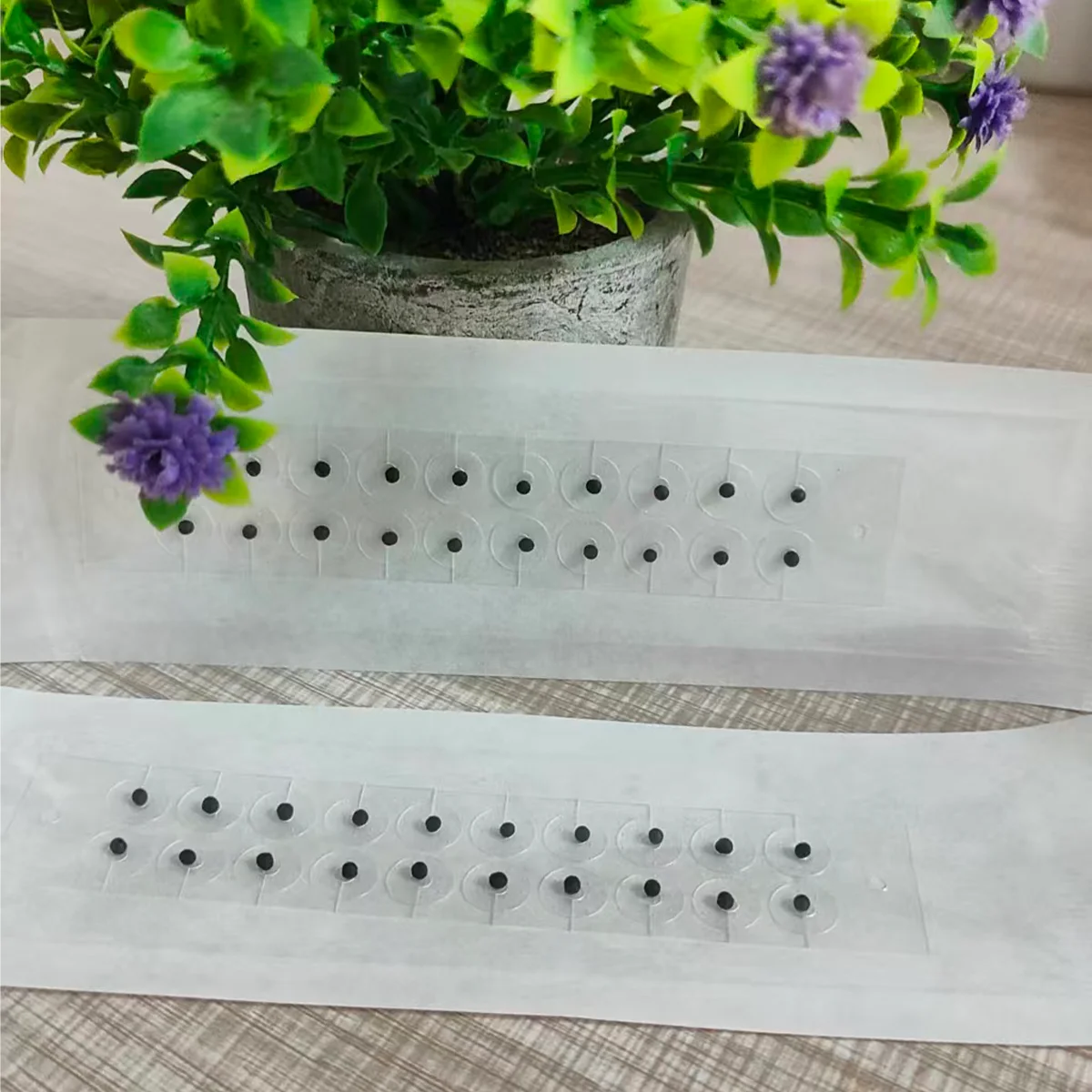 100pcs Ear Acupressure Patch All-in-One Sticker  Pre-Located Natural Wangbu Liuxing Seed for Weight Loss, Stress Relief, Stop
