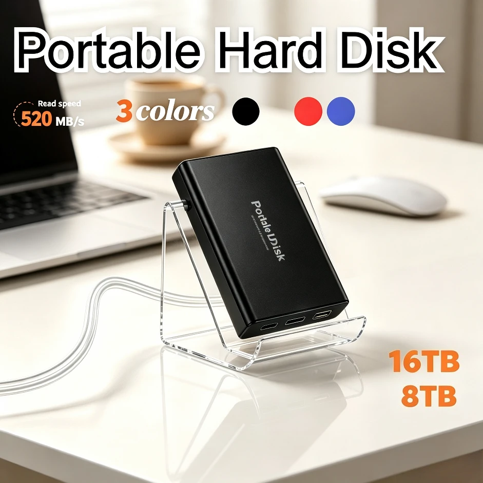 [Brand+] Original T5 Black Portable External SSD USB3.1 High Speed State Drive 1TB Mini External Hard Drive for Laptop PC Mac
