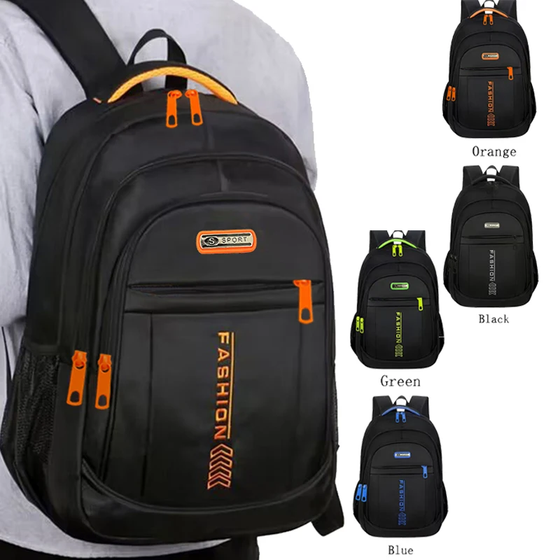 Bolsos de hombro dobles para hombres y mujeres, mochilas escolares, bolsas de tela Oxford de nailon, mochilas de viaje de gran capacidad