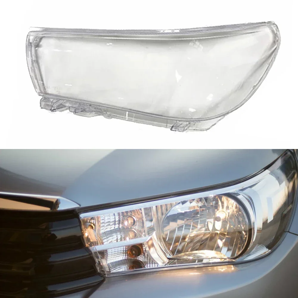 

For Toyota Hilux Car Front Glass Lens Headlamp Transparent Lampshade Lamp Shell Lights Housing Headlight Cover 2016 2017 2018