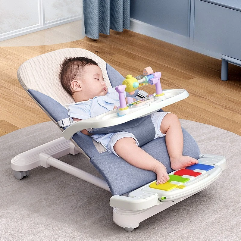 Babyfond Baby Coaxing Artifact Baby Rocking Chair Newborn Baby Soothing Chair Recliner Sleeping Artifact Cradle Bed