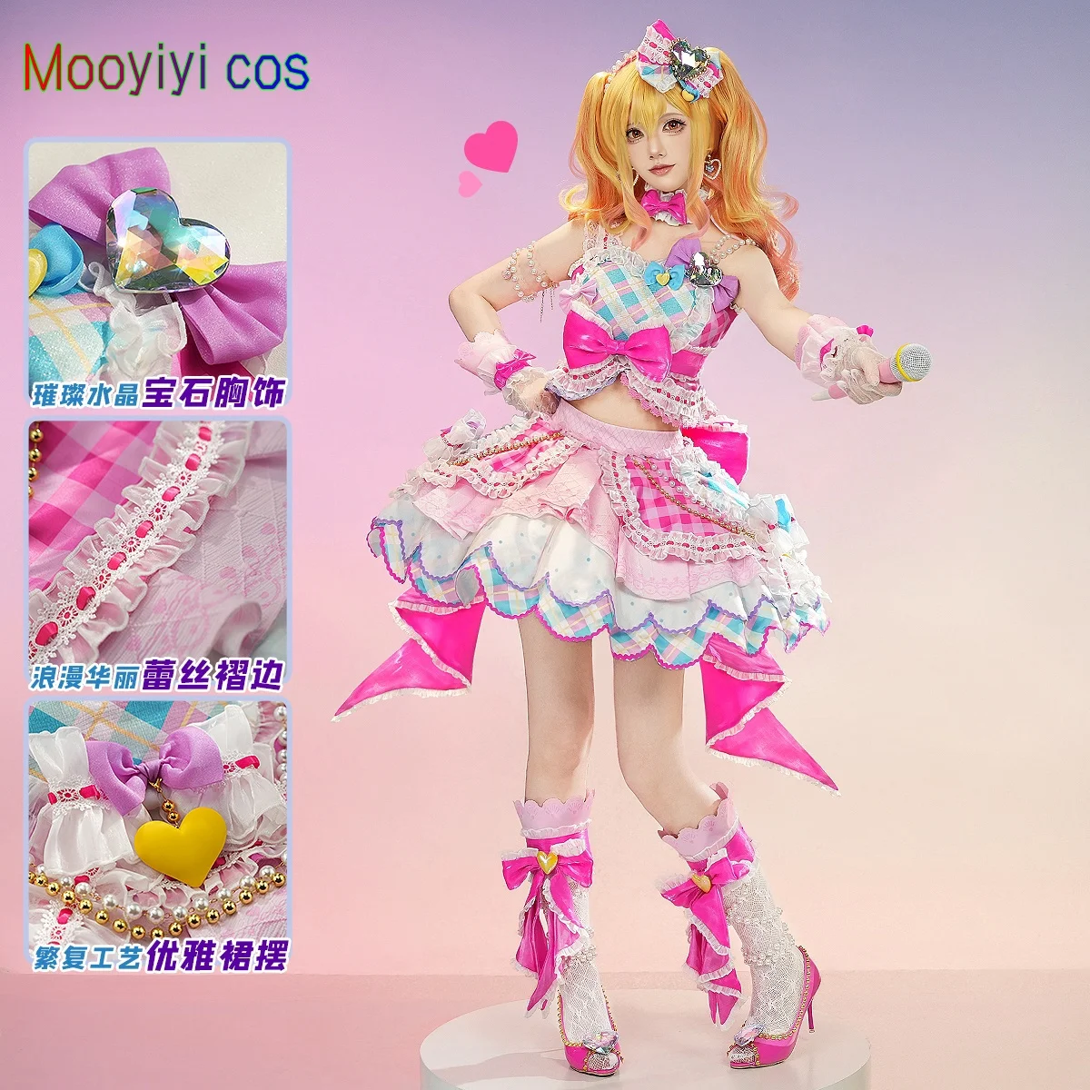 2024 New Mooyiyi cos Nijino Yume Cosplay costume Halloween Christmas Role Playing Party Comic Yume S-L Aikatsu