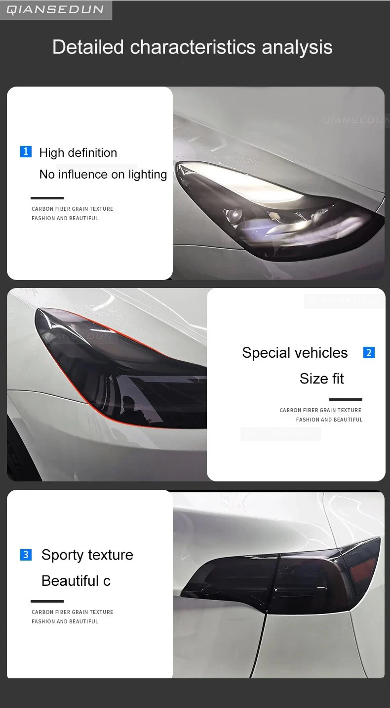 Per Tesla Model 3 Y 2017-2023 TPU faro annerito fanale posteriore Foglight pellicola protettiva modifica pellicole cambia colore nero