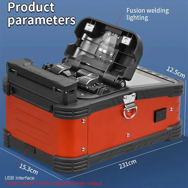 COMPTYCO A-5 Fiber Optic Fusion Splicer SM MM Mehrsprachige optische Faserschweißmaschine Fiber Core Hot Melt Eingebauter OPM VFL