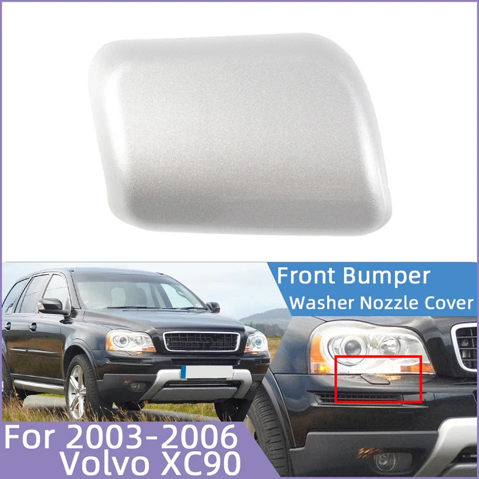 

Car Front Bumper Headlamp Washer Cover Cap For VOLVO XC90 2003 2004 2005 2006 30698208 30698209 Headlight Jet Spray Lid Garnish