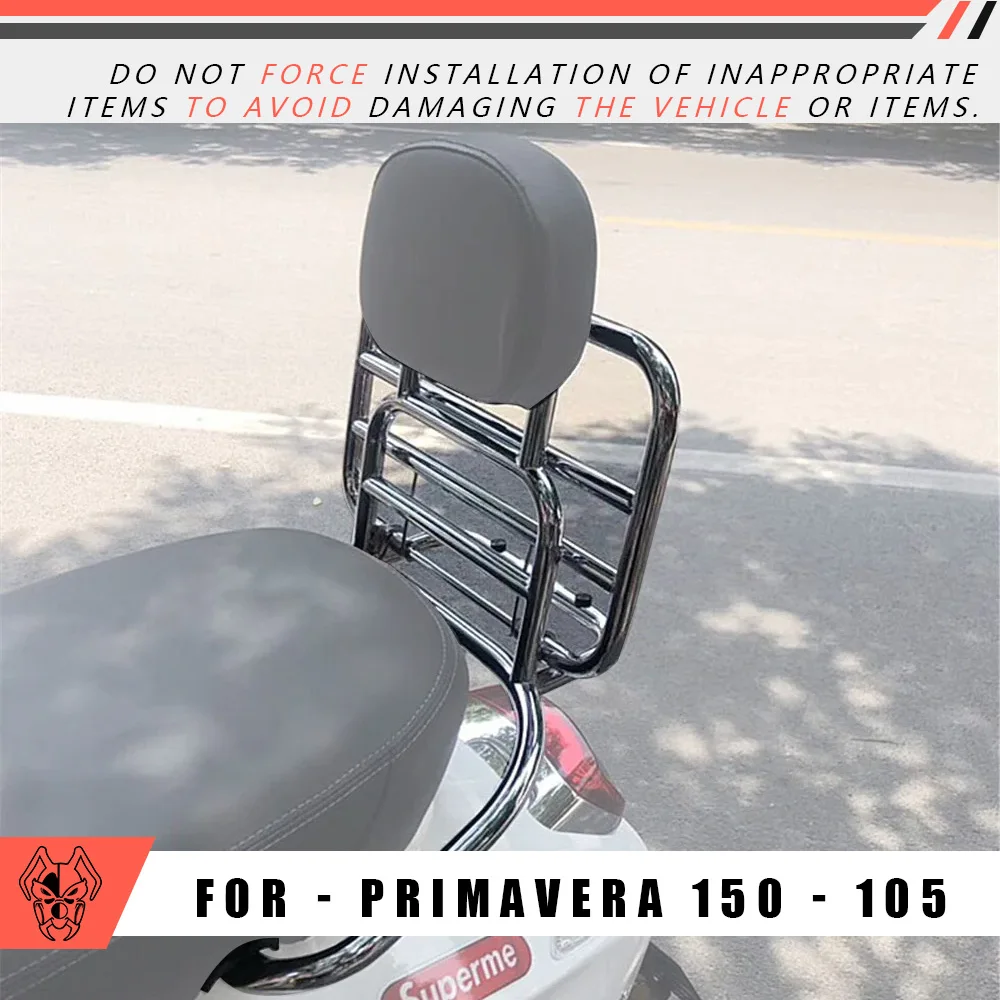 

MTKRACING For VESPA PRIMAVERA 150 2021-2024 Backrest Rear Back Pad Luggage Rack Motorcycle Accessories