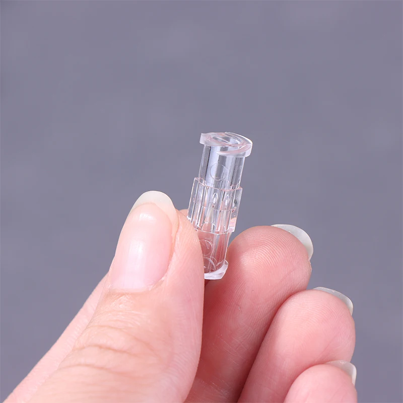 10Pcs Leak Proof Double Helix Sterile Luer Lock Adapter Transparent Plastic Syringe Connector For Veterinary