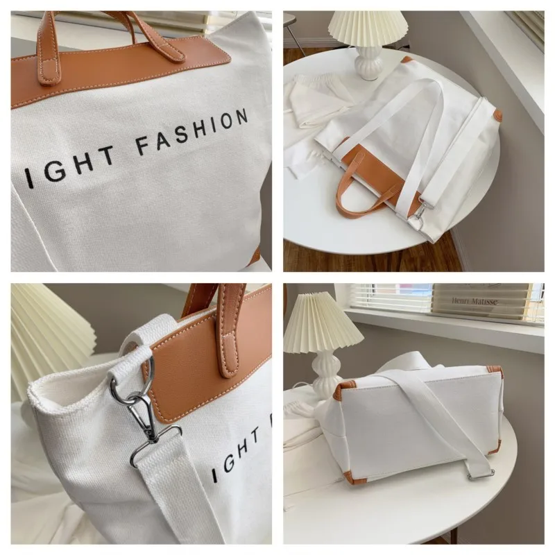 Canvas Casual Solid Crossbody Bags For Women Messenger Handbags Retro Women Shoulder Bags Tote Travel Shopper