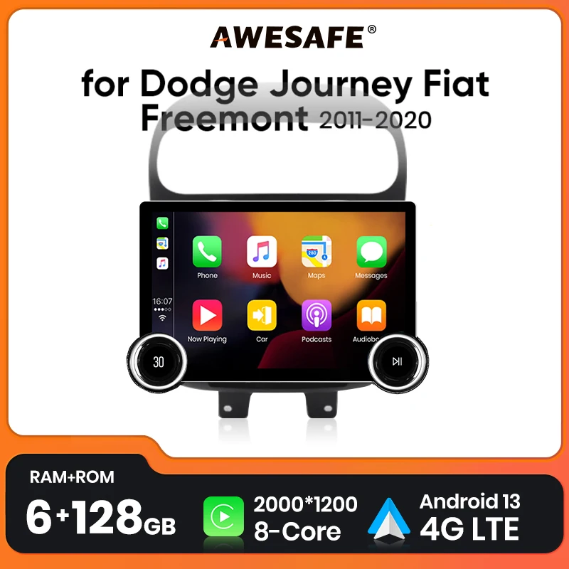 AWESAFE X8 11.5 “2K 2000*1200 QLED CarPlay Android Auto Car Radio for Fiat Freemont 2012-2020 Multimedia Car Radio