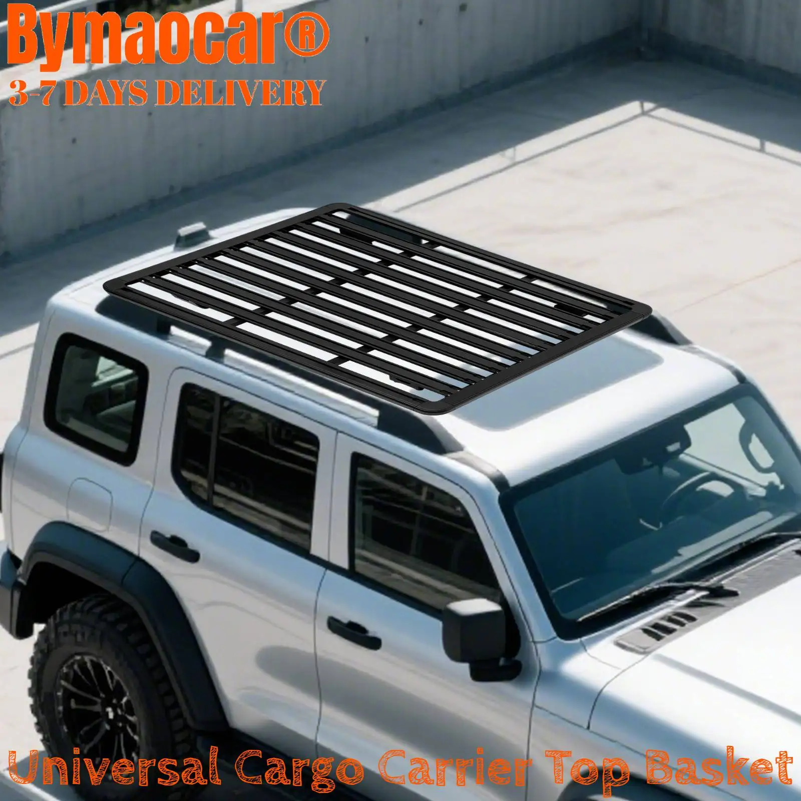 

63"x47.2" Aluminum Alloy Platform Flat Roof Rack, Universal Cargo Carrier Top Basket for Most SUVs with Crossbars, Toyota Jeep