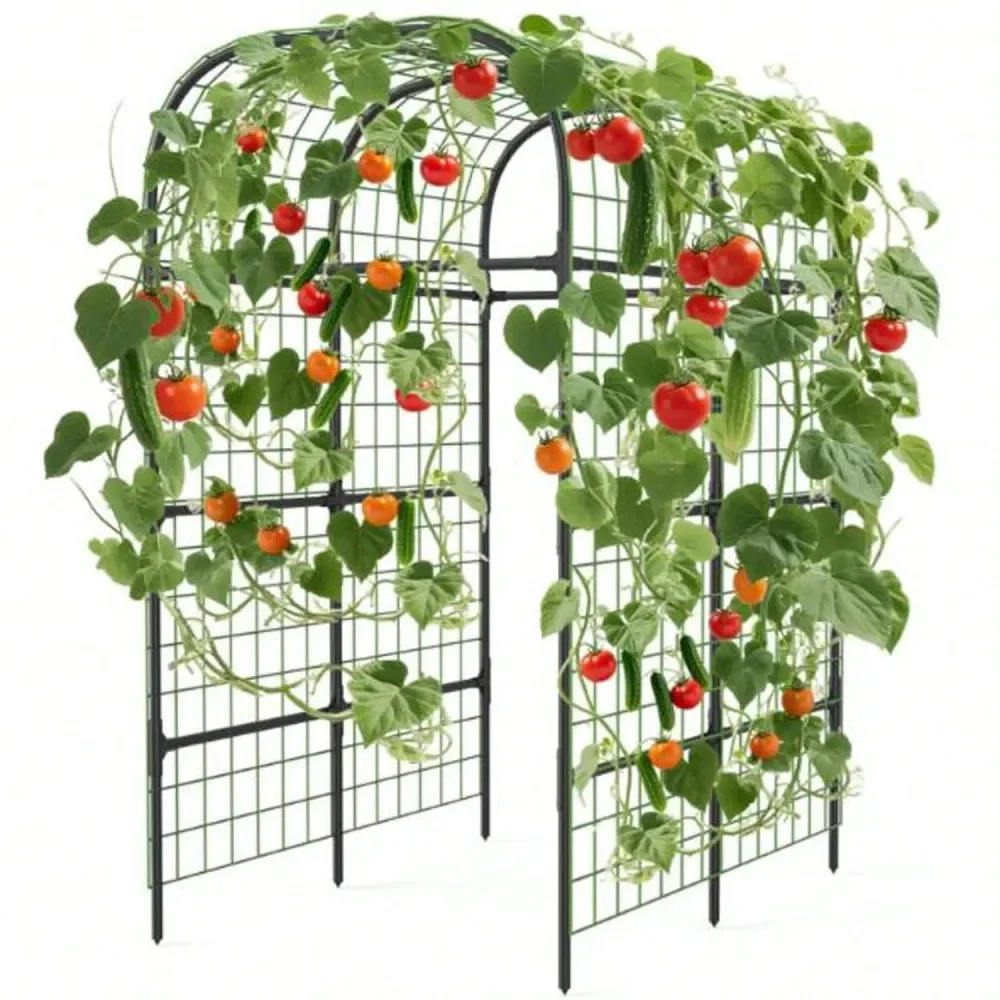 

Металлическая арочная опора для огурцов Arch Trellis 7.3Ft, сверхпрочная, для приподнятых грядок, устойчивая к погодным условиям, для вьющихся растений