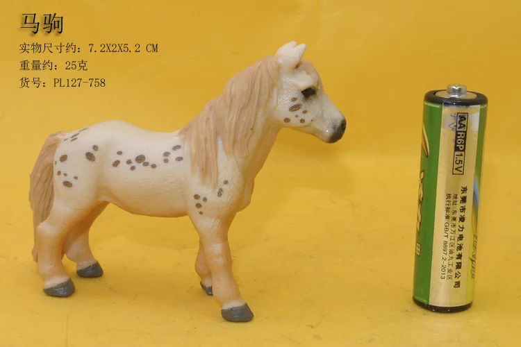 نموذج حيوانات مزرعة، بري مقلد عبر الحدود، ثابت صلب، لعبة محاكاة بلاستيكية