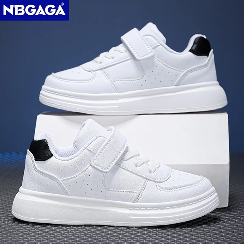 New Boy Shoes Tenis Sneakers Kids Sport Running Shoes Casual Girls Walking Shoes Leather Soft Soled Children Small White Shoes