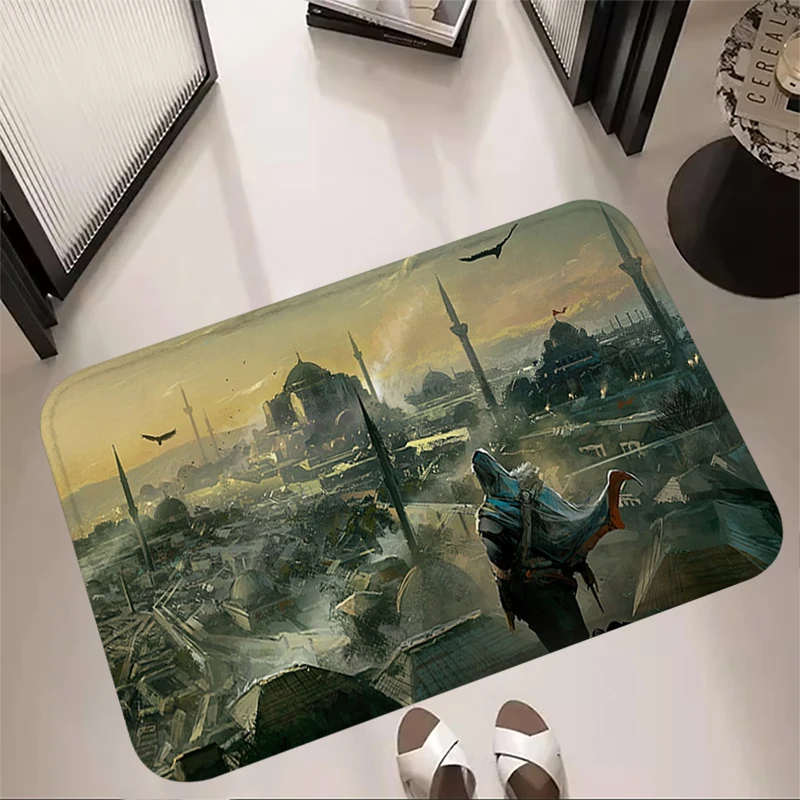 Hallwy Cartpet Living Room Rugs Foot Carpets Assassin S Creed Entrance Doormat Kawaii Rug Floor Mats Non-slip Mat Home Kitchen