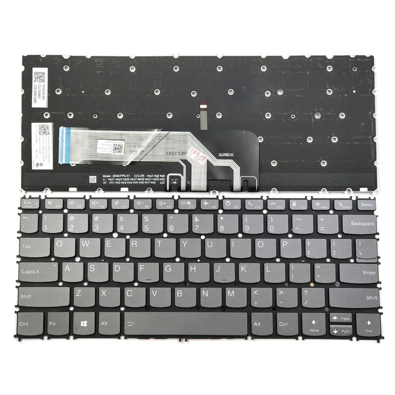 New For Lenovo ThinkBook 13s G2 ARE 13s G2 ITL Laptop Keyboard US Black With Backlit Without Frame