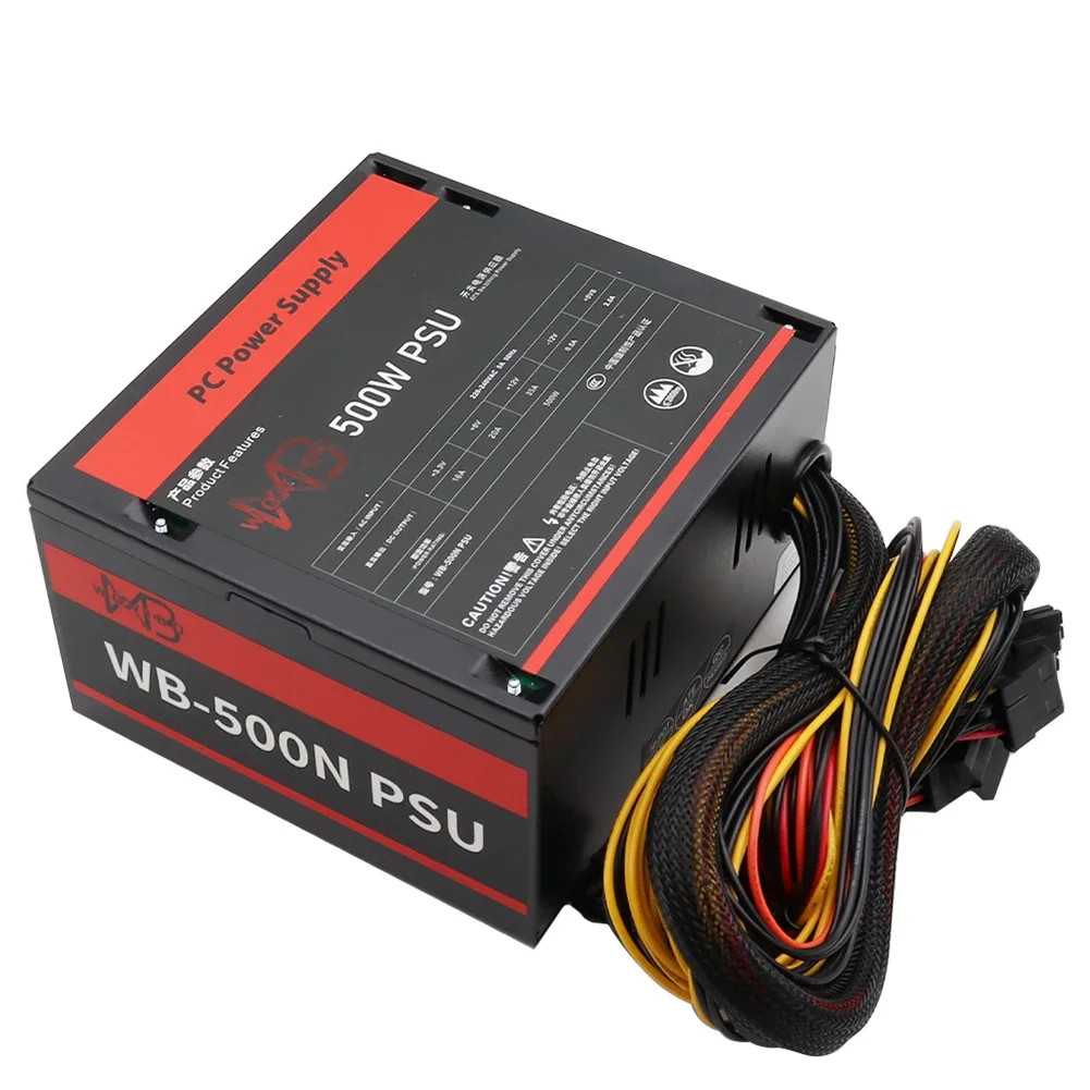 Wovibo Fonte PC Power Supply PSU Rated 500W 80plus 120mm Fan Gaming 220V 110V ATX Computer Fuente De Alimentacion Source