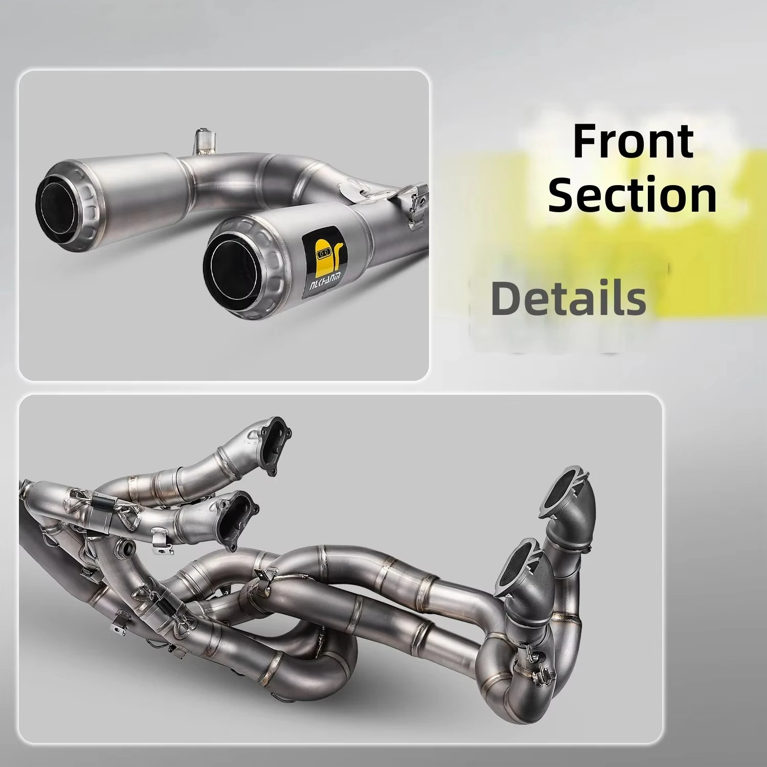 For Ducati Panigale V4 1824 Motorcycle Exhaust Pipe Upgrade Akrapovi Silver Titanium Full-System Non-Intervention