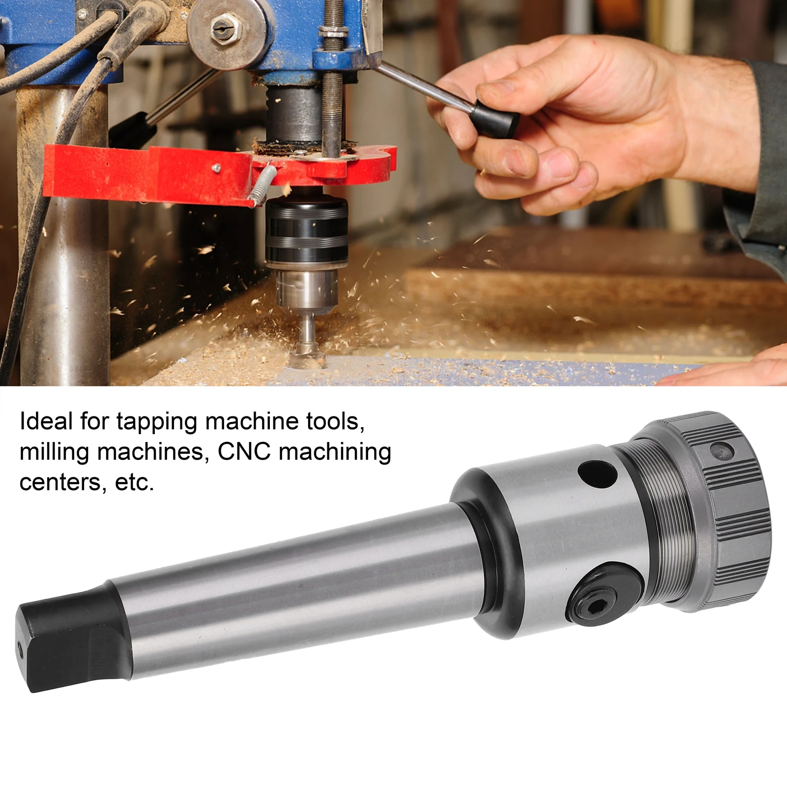 

Tapper Holder Tool Tapping Chuck Annular Cutter Arbor Drill Tapping Chuck Attachment Driller Tap Holder Tool M5‑M20 TC20‑MT4