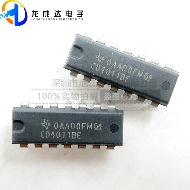 

30pcs original new CD4011 CD4011BE DIP14 CMOS four-way 2-input NAND gate logic chip