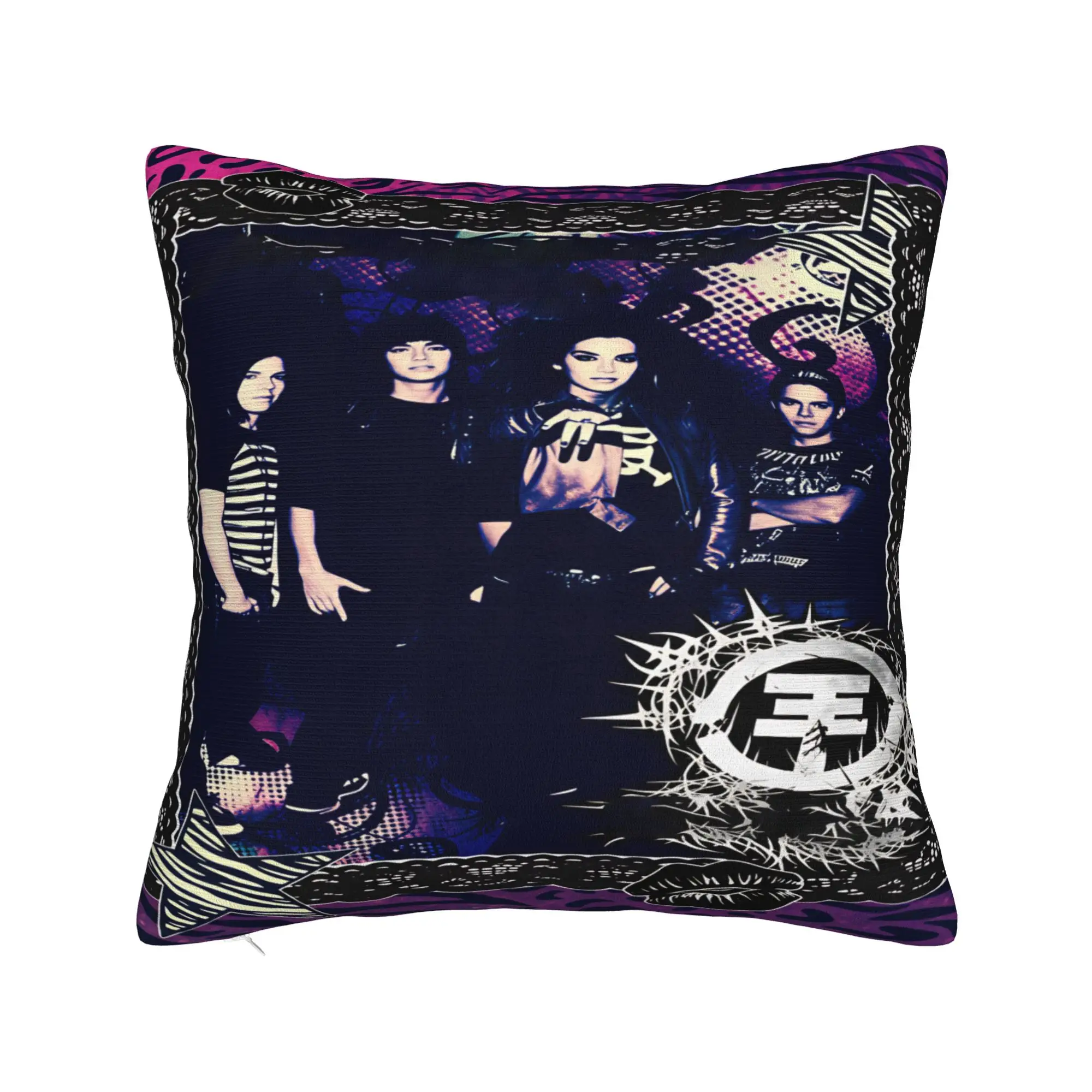 Tokio Hotel Bill Tom Kaulitz  Pillow Case  Novelty Pillow Cover Comfy Pillowcases For Living Room Bed Chair