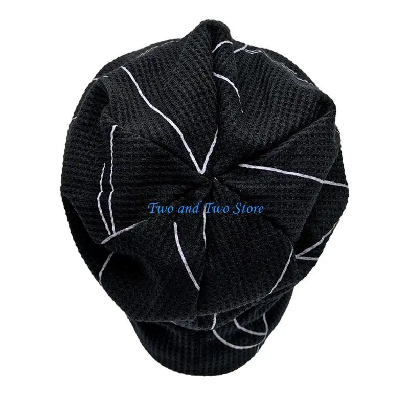 

HX6F Stylish Pattern Women Skull Hat Breathable Fabric and Trendy Design Pullover Hat