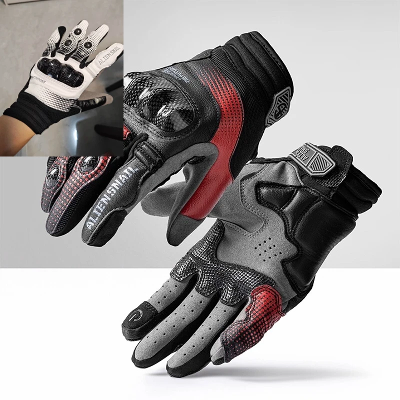 

Мужские мотоциклетные велосипедные перчатки из углеродного волокна, анти-падение, женские дышащие мотоциклетные перчатки, всесезонные Luva A Prova Dagua Moto