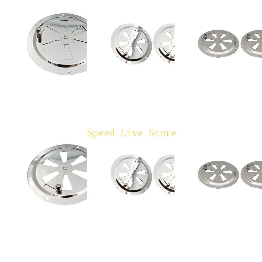 547C Round Louvered Air Vent Rustproof Stainless Steel Watercraft Air Vent Panel Available In 5Inch And 6Inch Diameter